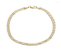 Anklets 4mm Mariner Link Chain Gold Color Anklet 9 10 11 Inches Cuban Ankle Bracelet For Women Men Waterproof Kirk227986959