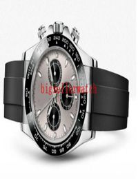 Men Rubber Strap Sport watch 116519 Luxury Wristwatch automatic Mechanical Watch 18K White Gold Ceramic bezel Mens Watches no Chro4457126