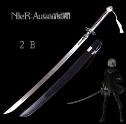 Metal Handicraft Article Crafts Game NieRAutomata 2B Sword 9S039s Real Stainless Steel Blade Zinc Alloy Cosplay Prop Brand N9011329