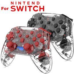 Gamepads Game Controller with Thumb Grip For Switch Transparent Bluetooth Wireless Gamepads Remote Console Joystick For Switch NS Pro