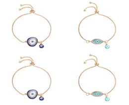 2020 Turkish Lucky Blue Crystal Evil Eye Bracelets For Women Handmade Gold Chains Lucky Jewellery Bracelet woman Jewellery 71 R28464457