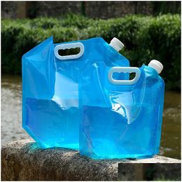 Outdoor Bags Water Bag Tank Car Storage Foldable Drinking Camp Cooking Picnic Bbq Container Carrier Drop Delivery Sports Outdoors Dh0Mt