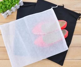 Storage Bags 1000pcs Dust-proof Tote Dust Bag Case Non-woven Drawstring Black White Pouch Travel Shoe