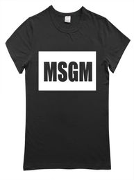 Fashion Women Men MsgM T Shirt Female Summer Letters Print Funny Top Tee White Cotton Oneck Short Sleeve Tshirt1210546