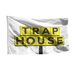 Trap House Flag Banner 3x5Ft College Dorm Room Man Cave Frat Wall Outdoor Flag 100D Polyester Banner Fast 5127840