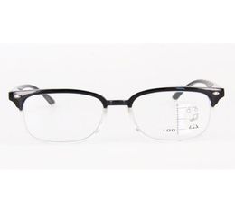 Vintage Progressive Reading Glasses Black Frame Multifocal Eyeglasses Multi Focus Near and Far Women Men Multifunction Eyewear 19437265