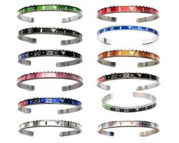 stainless steel beach seaside running sport cuff bangle round silver Colour car speed clock motorcycle dashboard bracelet for frien8164101