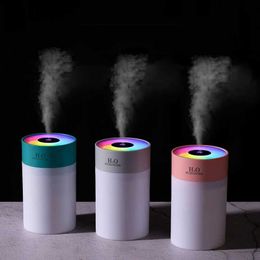 Humidifiers 260ml Mini White/pink/green Ultrasonic Air Humidifier Romantic Light Oil Diffuser Car Purifier Aroma Anion Mist Maker