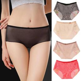 Women's Panties Sexy Stretch Seamless Ice Silk High Elasticity Breathable Anti-septic Underwear Briefs For Ladies