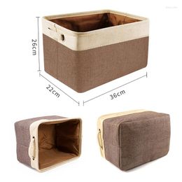 Dog Apparel Foldable Toy Storage Basket Imitation Cotton And Linen Portable Household Cloth Art Car Box Stora