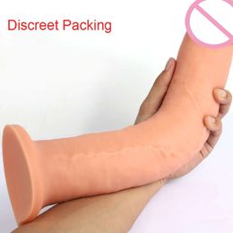 Hot Selling Long Dildo Realistic Fake Cock Buttplug sexy Toys For Women /Men Vaginal Anal Plug Masturbators Big Dildos 18 sexyy