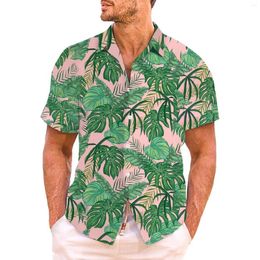 Men's Casual Shirts Short Sleeve Top Tropical Style Trend Shirt 3d Printed Hawaiian For Men Fashion Leisure Clothing Chemise Homme