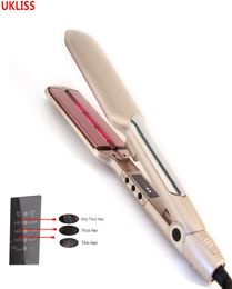 2 In 1 Infrared Hair Straightener Flat Iron Ceramic MCH 60s Heatup 450 Degrees Salon Ultrason Steam Hair Straightener Iron6880920