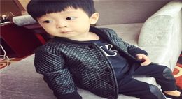 2020 kids autumn winter clothes Children Jacket for baby Boys Outerwear Children039s PU Leather Coat black toddlers warm thick 8633039