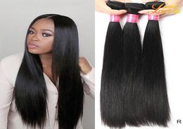 Factory Grade 8A Virgin Human Remy Straight Hair Weave Bundles Brazilian Human Straight Hair Unprocessed Malaysian Indian Peruvian1468269