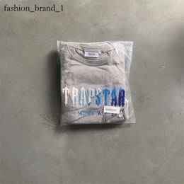Trapstar T Shirt Men's Mens Summer Short Suit Chenille Decoded Rock Candy Flavor Ladies Embroidered Bottom Tracksuit T Shirt Trapstar Shooter 2320