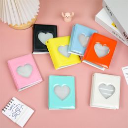 Kpop Binder Idol Star Chasing Mini Photo Album Heart Hollow 3 Inch Collect Book 32 Pockets Newest Pictures Storage Case
