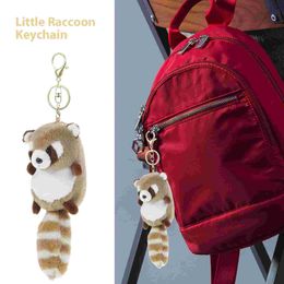 Red Panda Pendant Keychain Animal Accessories Ornament Plush Keychains Bag Hanging Decors Backpack