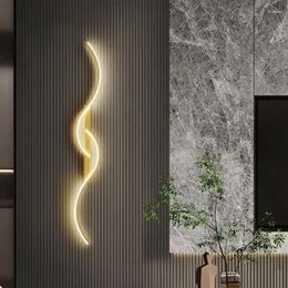 Wall Lamp Modern LED Minimalist Bedroom Bedside Strip Living Room Sofa Household Indoor Lighting