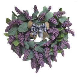 Party Decoration Heart Shaped Lavender Wreath Valentines Day Gift For Engagement Indoor Home