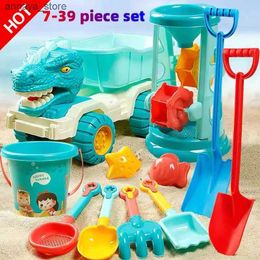 Sand Play Water Fun 39 pcs Summer Beach toys Sand dinosaur Set Game Children Buckets Shovels Gadgets Water Play Tools festival birthday Kid gift ToyL2403