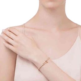 S925 sterling sier Screw nails classic zircon Bracelet Gold Bracelets Punk for Women Bt gift Luxurious Superior quality jewelry3528060955