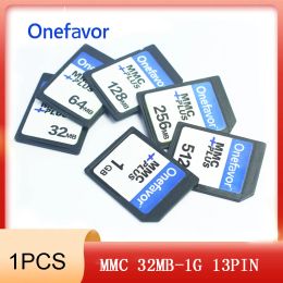 Cards 1pcs Onefavor 13pin MMC card 32MB 64MB 128MB 256MB 512MB 1GB memory card, multimedia card, Dual Row Pius chip for old cameras