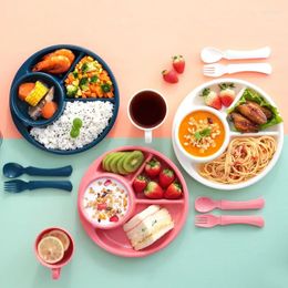 Plates Divide Plate Nordic Simple Dinner Fruit Tableware Set Children'S Adult Dumpling Rice Japanese Confectione