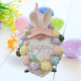Decorative Figurines -themed Easter Decor Gnome Figurine With Light Charming Resin Statue For Spring Garden Festive Gift