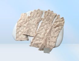 Tulle Gloves For Women Designer Ladies Letters Print Embroidered Le Blk Beige Driving Mittens Ins Fashion Thin Party Glove 2 Size6757677