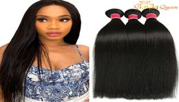 Gaga Queen Brazilian Virgin Hair Straight 3 Bundles Human Hair Extensions Brazilian Hair Weaves Bundles Natural Color7538850