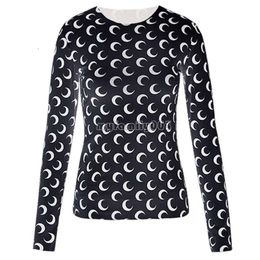 New Designer Feminine Womens T Shirts Clothes Sexy Moon Print Top Printed Stylist Women Long Sleeve Graphic Tee Tunics Koszulka Damska 65