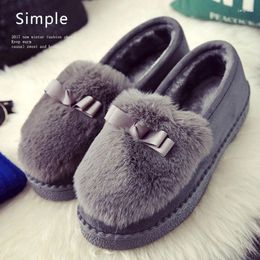 Casual Shoes 2024 Autumn And Winter Soft-soled Comfortable Loafers Low-top Round-toe Ladies' Hairy All-match Cotton