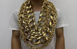 Chains Acrylic Necklace Bulky Hip Hop Thick Large Gold Chain Goth Style Men Women Jewellery Gifts Halloween Plastic Accessories Rock9572983