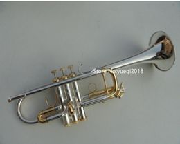 Top Selling Trumpet C Tone C180SML239 Silver Brass Key Top Musical instrument with case Mouthpiece 4381170