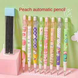 6pcs 0.5mm Mechanical Pencils Kawaii Automatic Pencils With Erasers Students Stationery Writing Tool Cute School Office Supplies
