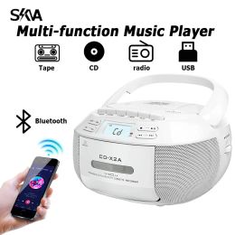 Radio Portable Music Players Support CD Tape FM/AM Radio USB Play Audio Build in Speaker for Anywhere Consumer Electronics