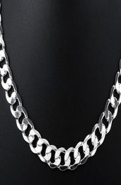 Fine 925 Sterling Silver Figaro Chain Necklace 6MM 16quot24inch Top Quality Fashion Women Men Jewellery XMAS 2019 New Arrival 2588723