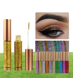 10 colors liquid eye shadow profissional completa Metallic Shiny Smoky Eyes Eyeshadow Waterproof Glitter Liquid Eyeliner HANDAIYAN3035653