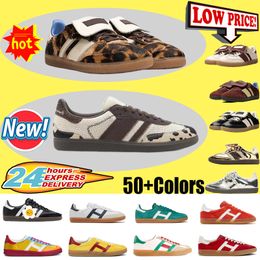 2024 Designer Shoes vegan OG casual Shoes Leopard For Mens Women Wales Trainers Cloud White Core Black Collegiate Green Gum Plate-forme Flat Sneakers