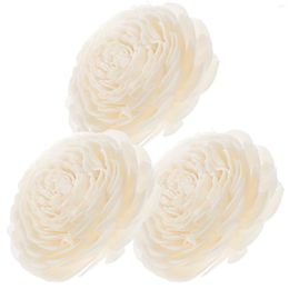 Decorative Flowers 3 Pcs Home Scent Diffuser Rattan Dried Decor Filling Accessory White Dry Supply Boho Decoration Artificial