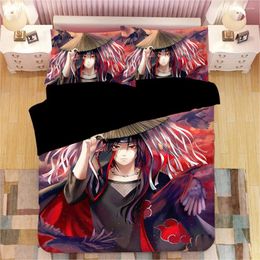 Bedding Sets Bed Linen Euro 3-4pcs Anime Covers Reactive Printing 3D Duvet Cover 220 240 Snding Cotton For Home