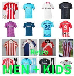 95 97 98 Retro Bilbao Club Soccer Jerseys 23 24 Atlético Williams Muniain Berenguer Sancet I.Lekue I.Martinz Raul Garcia 2023 2024 Men Kit Kit Set