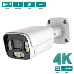 IP Cameras 4K 8MP IP Camera 5MP Waterproof Outdoor Camera Face Detection Two Way Audio Colour Nightvision Home Surveillance XMeye H.265 24413