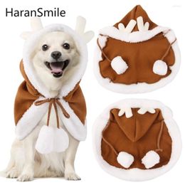 Dog Apparel Deer Pet Cloak Upright Fit Funny Transformation Clothes