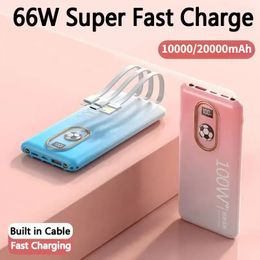 66W Power Bank Cute Little Bear 20000mAh Super Fast Charging Power Bank Portable Charger External Battery Pack for IPhone
