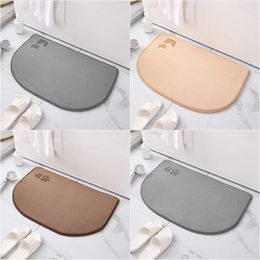 Carpets Absorbent Foam Mat Memory Entrance Doormat Semicircle Bathroom Rugs Non Slip Floor Mats For Kitchen Cute Welcome Area