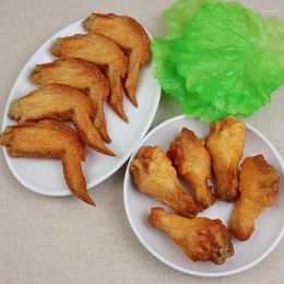 Decorative Flowers Fake Fried Chicken Legs Home Ornaments Simulation Drumstick Decors For Kitchen Decor 2pc/lot