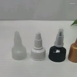 Storage Bottles 50pcs/lot 18/410 20/410 24/410 Black Natural Plastic Long Nozzle Dropper Cap Twist Open Dispensing Bottle For Craft