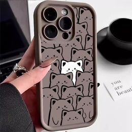 Cute Black White Bear Case for Infinix Zero 30 5G Hot 30i 40 10 20 Play Note 30 Pro Smart 8 7 TECNO SPARK 10 Cover Matte Couqe